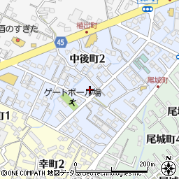 愛知県碧南市中後町周辺の地図