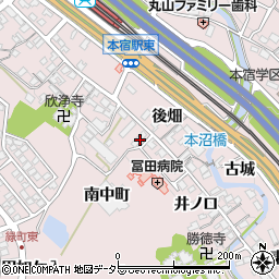 愛知県岡崎市本宿町南中町12周辺の地図