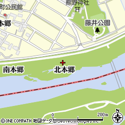 愛知県安城市藤井町北本郷周辺の地図