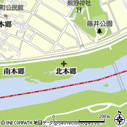 愛知県安城市藤井町（北本郷）周辺の地図