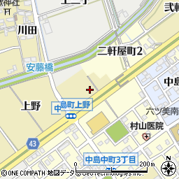 愛知県岡崎市中島町下長池周辺の地図