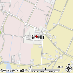 兵庫県加西市新生町周辺の地図