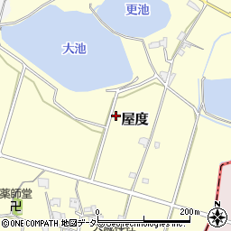 兵庫県加東市屋度周辺の地図