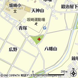 愛知県額田郡幸田町坂崎八幡山周辺の地図