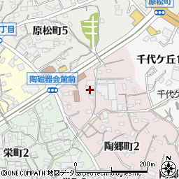文四郎製陶所周辺の地図