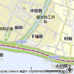 愛知県岡崎市定国町下川原周辺の地図
