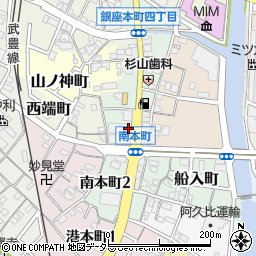 愛知県半田市南本町1丁目周辺の地図