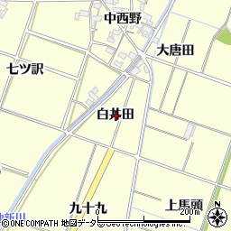 愛知県岡崎市福岡町白井田周辺の地図