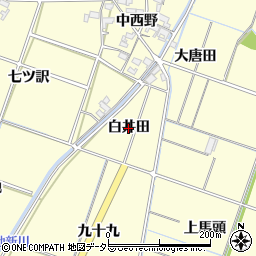 愛知県岡崎市福岡町（白井田）周辺の地図