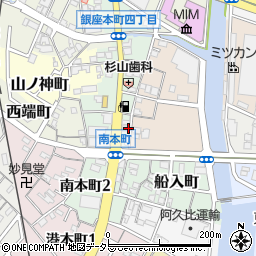 愛知県半田市南本町1丁目67周辺の地図