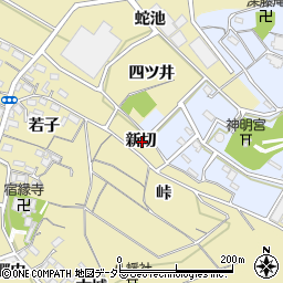 愛知県西尾市西浅井町新切周辺の地図