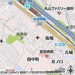 愛知県岡崎市本宿町南中町45周辺の地図