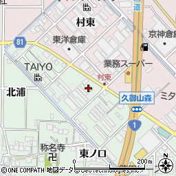 ファミリーマート久御山森店周辺の地図