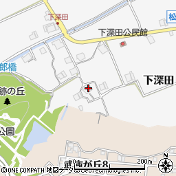 兵庫県三田市下深田182周辺の地図