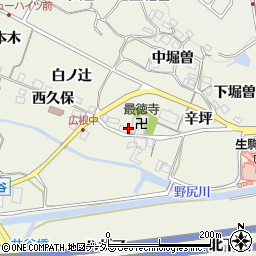 兵庫県川辺郡猪名川町広根南后久周辺の地図