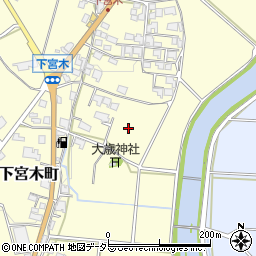 兵庫県加西市下宮木町周辺の地図
