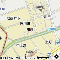 愛知県岡崎市安藤町川畔周辺の地図