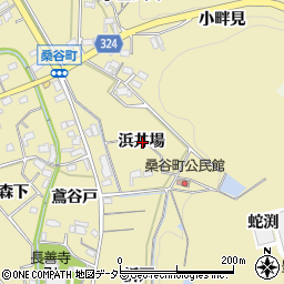 愛知県岡崎市桑谷町浜井場周辺の地図