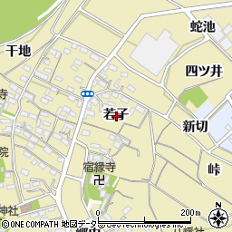 愛知県西尾市西浅井町若子周辺の地図