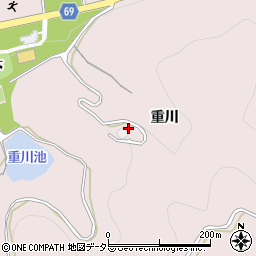 愛知県新城市庭野（重川）周辺の地図