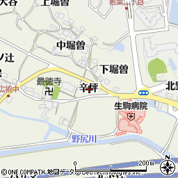 兵庫県川辺郡猪名川町広根辛坪周辺の地図
