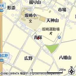 愛知県額田郡幸田町坂崎青塚周辺の地図