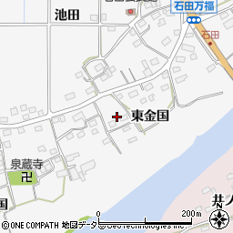 愛知県新城市石田東金国周辺の地図