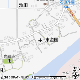 愛知県新城市石田（東金国）周辺の地図