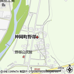兵庫県たつの市神岡町野部周辺の地図