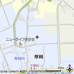 兵庫県加東市厚利周辺の地図