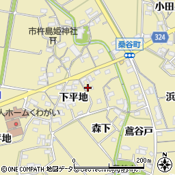 愛知県岡崎市桑谷町森下2周辺の地図
