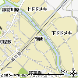 愛知県新城市野田（笹田）周辺の地図
