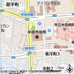 愛知県半田市周辺の地図