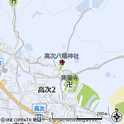 兵庫県三田市高次1073周辺の地図