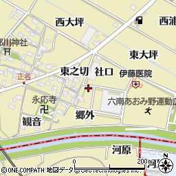 愛知県岡崎市正名町郷外6周辺の地図