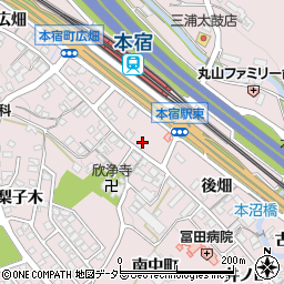 愛知県岡崎市本宿町一里山42周辺の地図