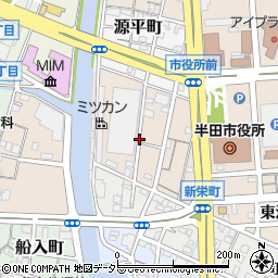 愛知県半田市新栄町周辺の地図