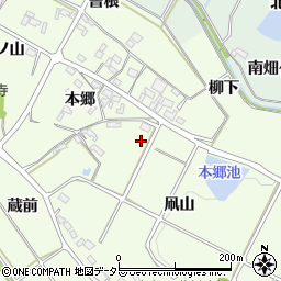 愛知県幸田町（額田郡）久保田（凧山）周辺の地図