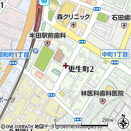 愛知県半田市更生町周辺の地図