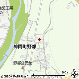 兵庫県たつの市神岡町野部68周辺の地図