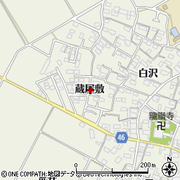 愛知県西尾市米津町蔵屋敷周辺の地図