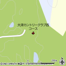 大津カントリークラブ西コース周辺の地図