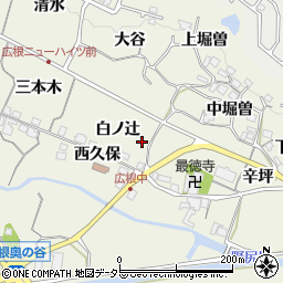 兵庫県川辺郡猪名川町広根北后久周辺の地図