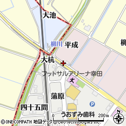 愛知県額田郡幸田町高力畑間周辺の地図