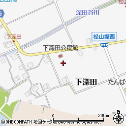 兵庫県三田市下深田周辺の地図