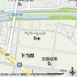静岡県藤枝市下当間周辺の地図