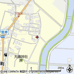 兵庫県加西市下宮木町374周辺の地図