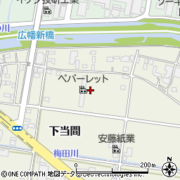 静岡県藤枝市下当間周辺の地図