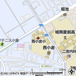 宇治市立西小倉小学校周辺の地図