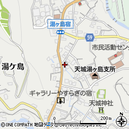 静岡県伊豆市湯ケ島170周辺の地図